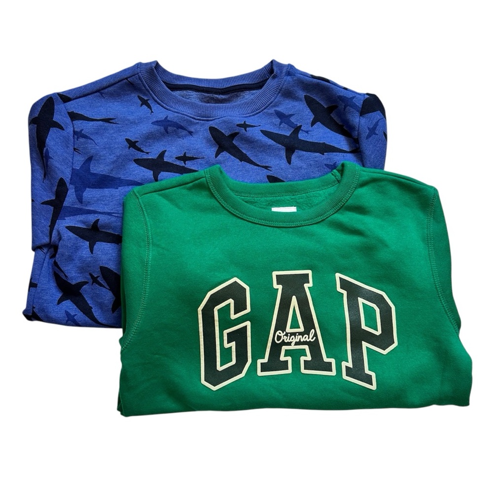 Kids Green & Blue Sweatshirt Bundle With Distinctive Designs SZ L